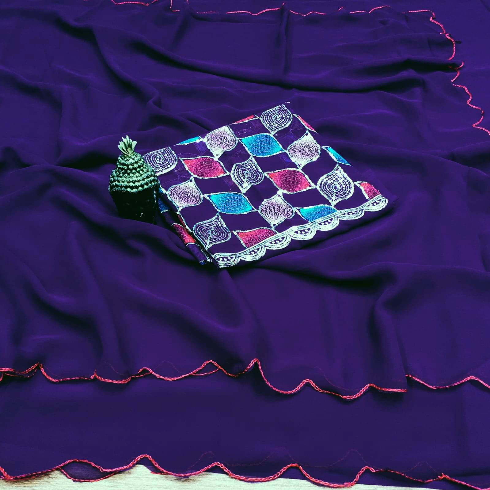 supalee Tex Georgette Solid Saree With Unstitched Blouse Piece ( Multicolor1 ) supalee Tex Georgette Solid Saree With Unstitched Blouse Piece ( Multicolor1 )