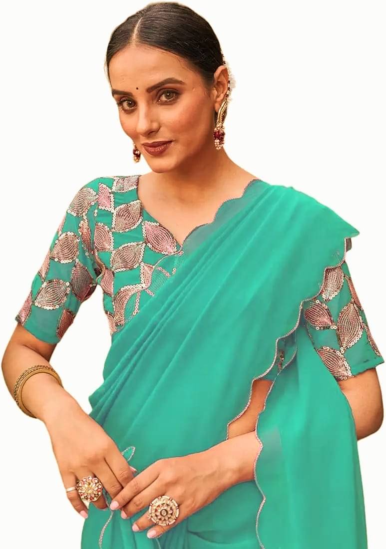 supalee Tex Georgette Solid Saree With Unstitched Blouse Piece ( Multicolor1 ) supalee Tex Georgette Solid Saree With Unstitched Blouse Piece ( Multicolor1 )