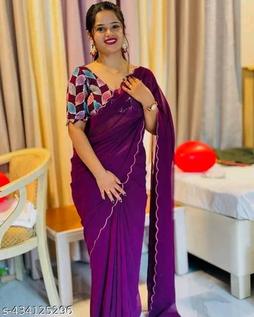     			supalee Tex Georgette Solid Saree With Unstitched Blouse Piece ( Multicolor1 )