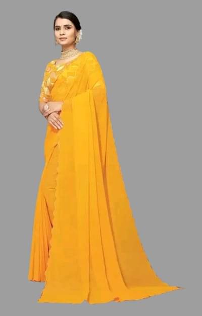 supalee Tex Georgette Solid Saree With Unstitched Blouse Piece ( Multicolor1 ) supalee Tex Georgette Solid Saree With Unstitched Blouse Piece ( Multicolor1 )