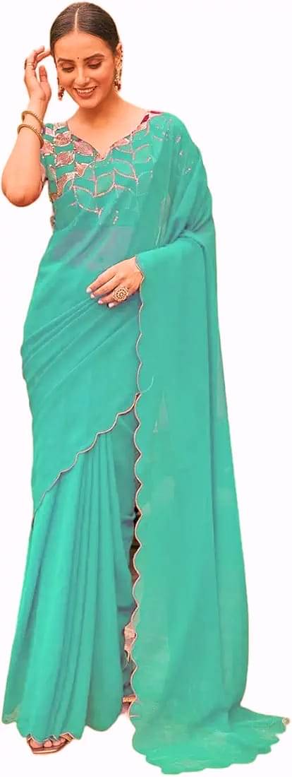 supalee Tex Georgette Solid Saree With Unstitched Blouse Piece ( Multicolor1 ) supalee Tex Georgette Solid Saree With Unstitched Blouse Piece ( Multicolor1 )
