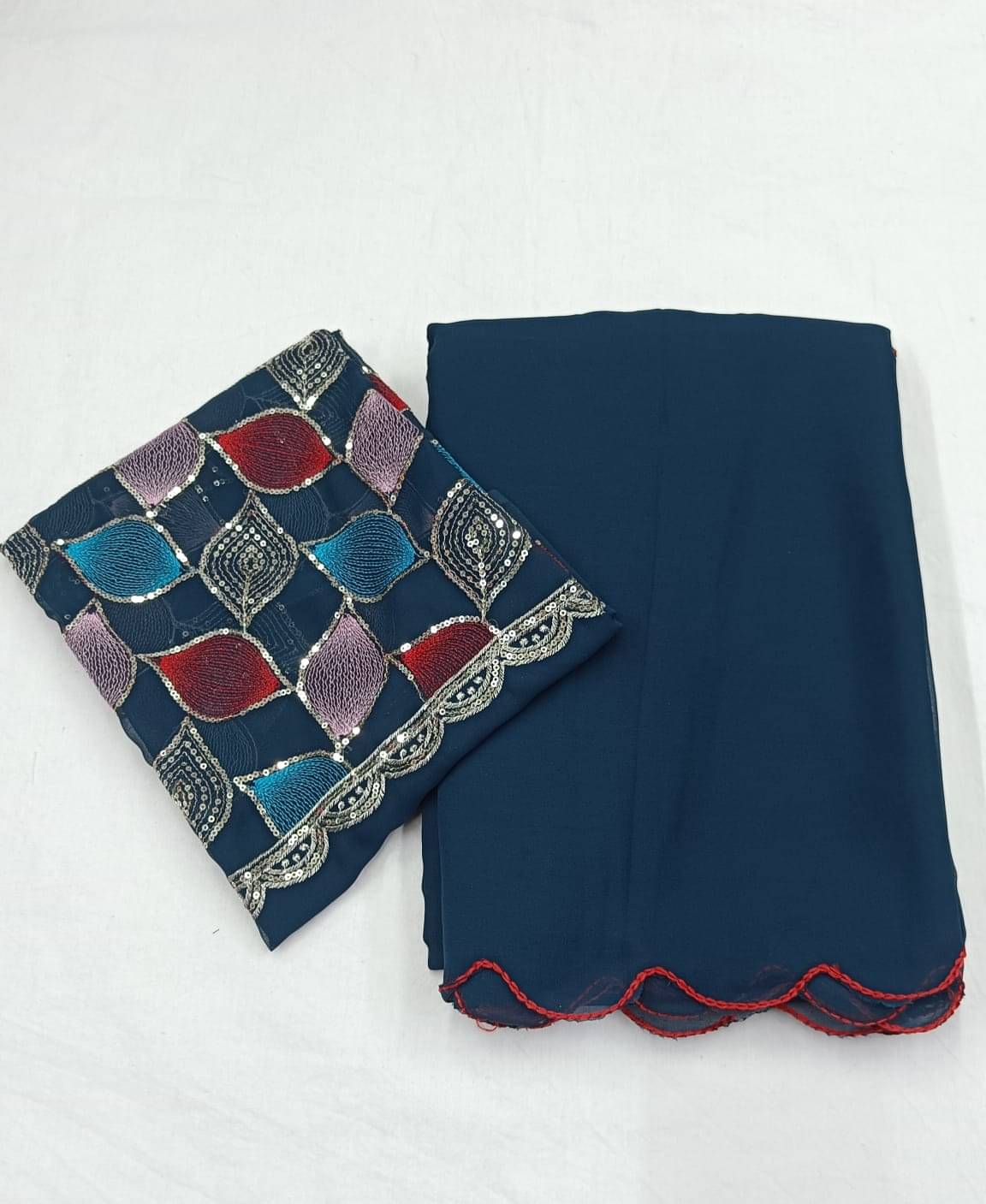 supalee Tex Georgette Solid Saree With Unstitched Blouse Piece ( Multicolor1 ) supalee Tex Georgette Solid Saree With Unstitched Blouse Piece ( Multicolor1 )