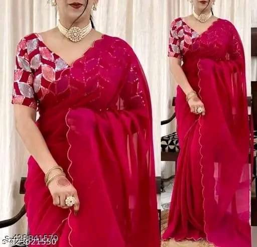     			supalee Tex Georgette Solid Saree With Unstitched Blouse Piece ( Multicolor1 )