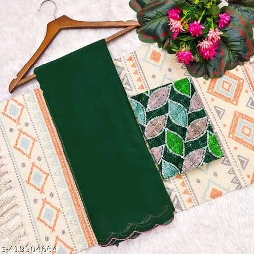     			supalee Tex Georgette Solid Saree With Unstitched Blouse Piece ( Multicolor1 )