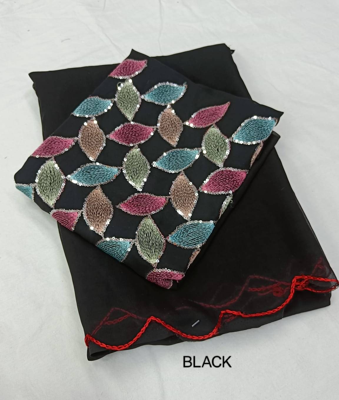     			supalee Tex Georgette Solid Saree With Unstitched Blouse Piece ( Multicolor1 )