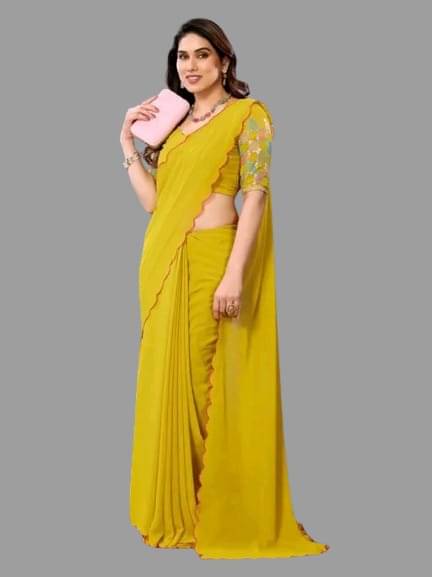 supalee Tex Georgette Solid Saree With Unstitched Blouse Piece ( Multicolor1 ) supalee Tex Georgette Solid Saree With Unstitched Blouse Piece ( Multicolor1 )