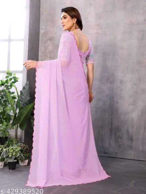    			supalee Tex Georgette Solid Saree With Unstitched Blouse Piece ( Multicolor1 )
