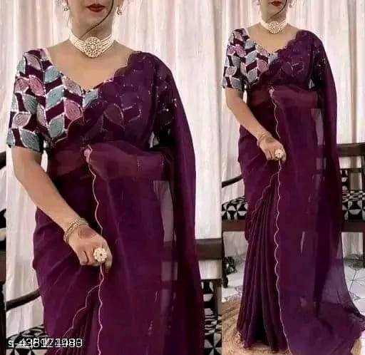     			supalee Tex Georgette Solid Saree With Unstitched Blouse Piece ( Multicolor1 )