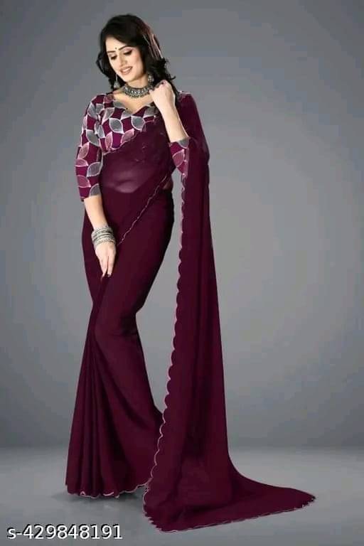 supalee Tex Georgette Solid Saree With Unstitched Blouse Piece ( Multicolor1 ) supalee Tex Georgette Solid Saree With Unstitched Blouse Piece ( Multicolor1 )