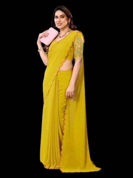 supalee Tex Georgette Solid Saree With Unstitched Blouse Piece ( Multicolor1 ) supalee Tex Georgette Solid Saree With Unstitched Blouse Piece ( Multicolor1 )