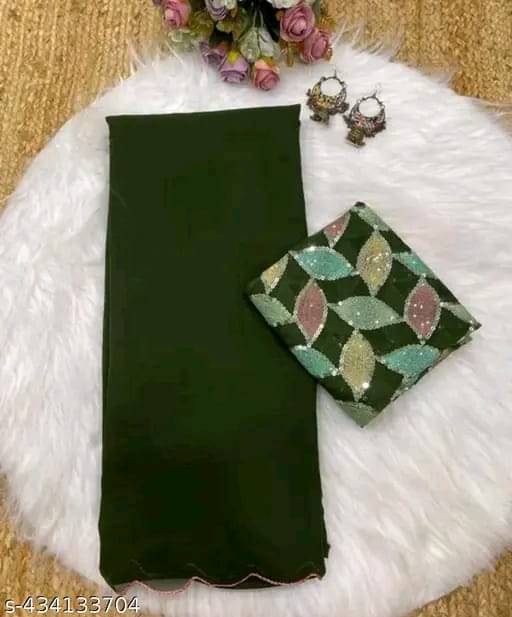     			supalee Tex Georgette Solid Saree With Unstitched Blouse Piece ( Multicolor1 )