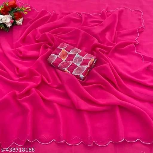 supalee Tex Georgette Solid Saree With Unstitched Blouse Piece ( Multicolor1 ) supalee Tex Georgette Solid Saree With Unstitched Blouse Piece ( Multicolor1 )