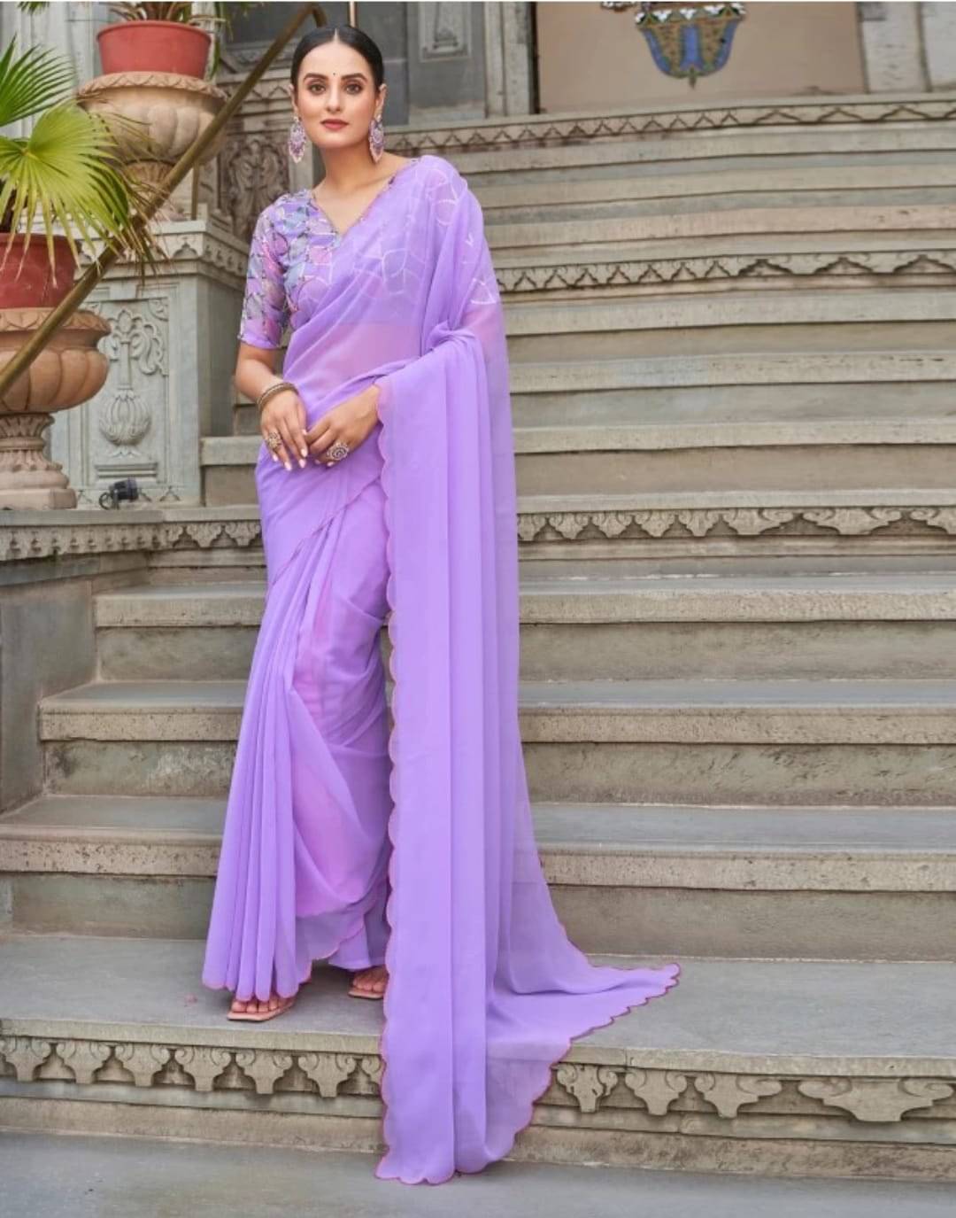     			supalee Tex Georgette Solid Saree With Unstitched Blouse Piece ( Multicolor1 )