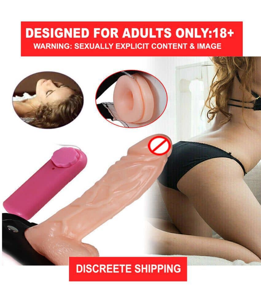 7 INCH BIG HOLLOW STRAP ON DILDO WITH VIBRATION AND BELT FEMALE SEX TOY BY KAMAHOUSE (LOW PRICE)