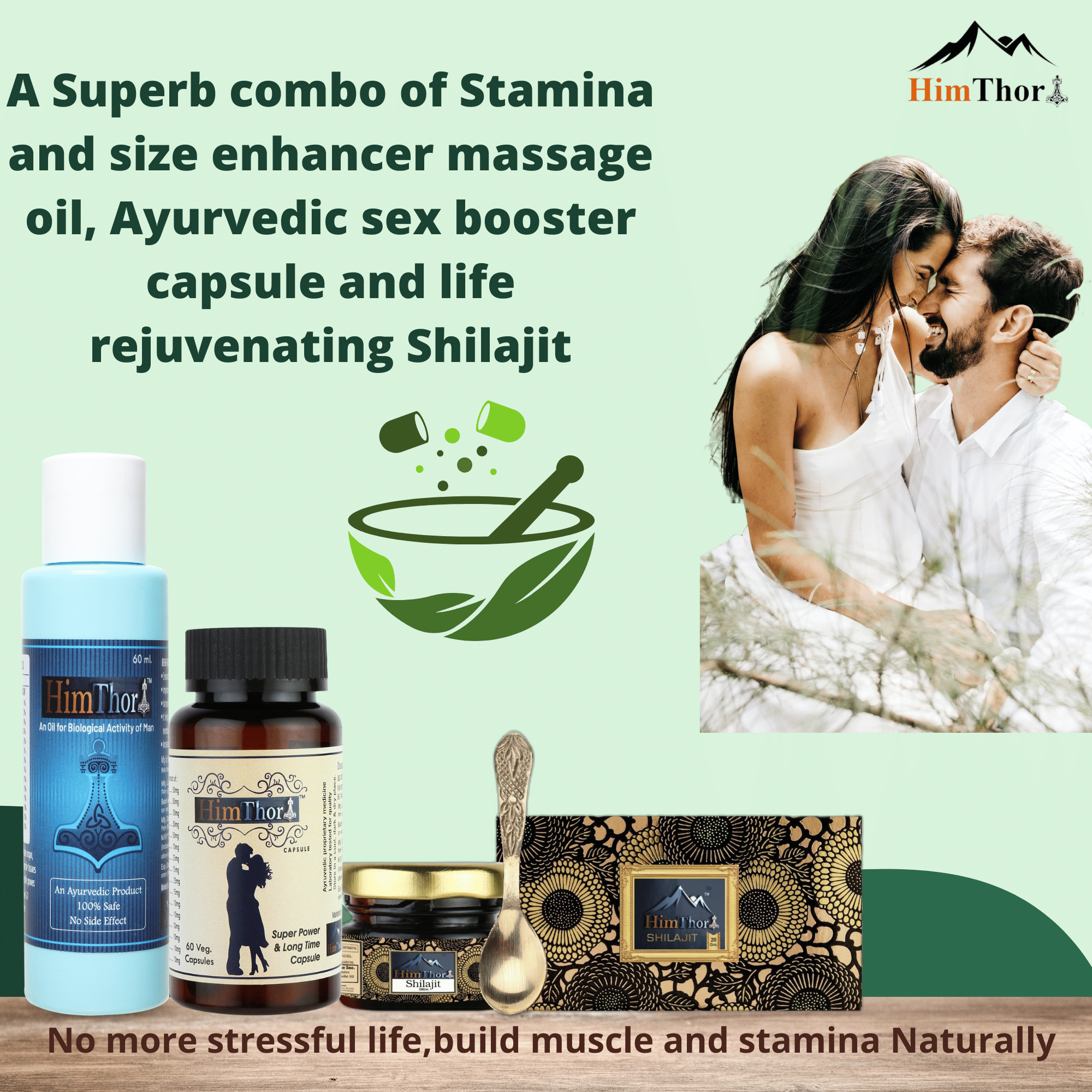 A Super combo of Ayurvedic Sex power 60 capsule, Size enhancer massage oil 60 ml. and Life rejuvenating Shilajit Resin 20gm. A Super combo of Ayurvedic Sex power 60 capsule, Size enhancer massage oil 60 ml. and Life rejuvenating Shilajit Resin 20gm.