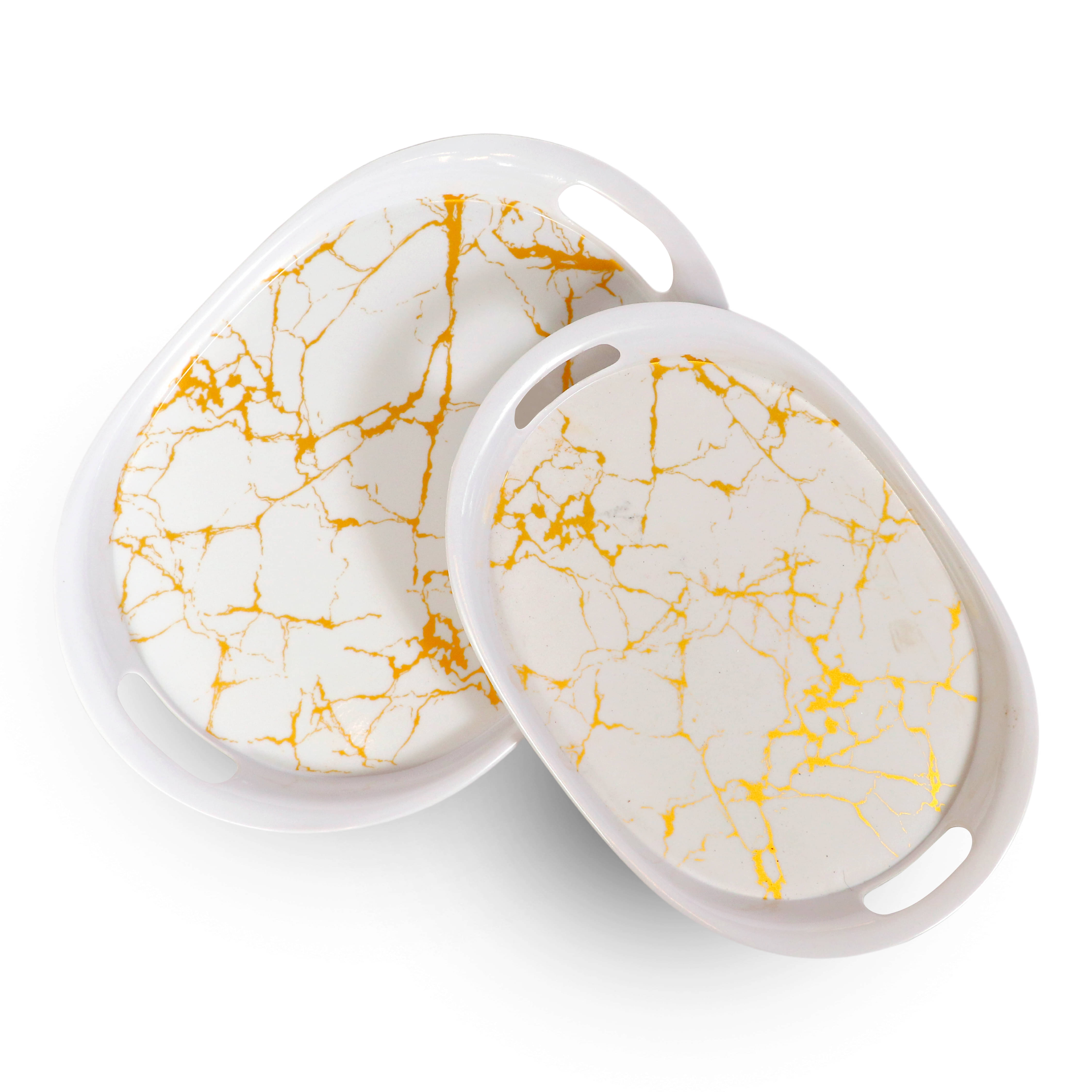     			ARIYA Melamine Serving Tray 10 ml Multicolor ( Set of 2 )