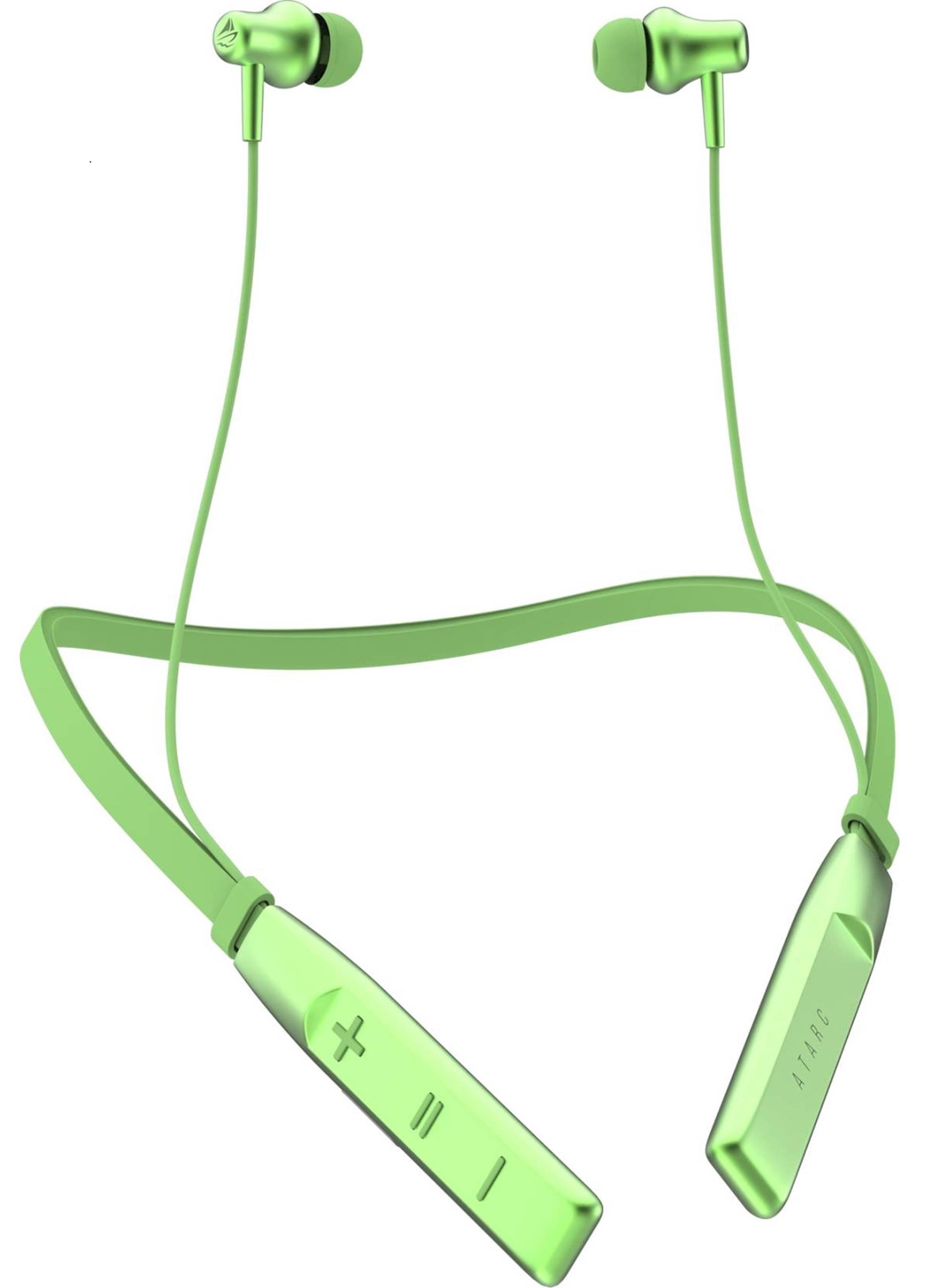     			ATARC In-the-ear Bluetooth Headset with Upto 20h Talktime Noise Cancellation - Green
