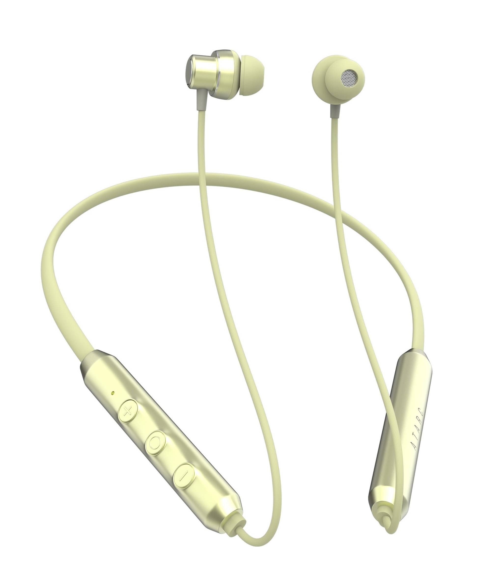     			ATARC In-the-ear Bluetooth Headset with Upto 20h Talktime Noise Cancellation - Gold