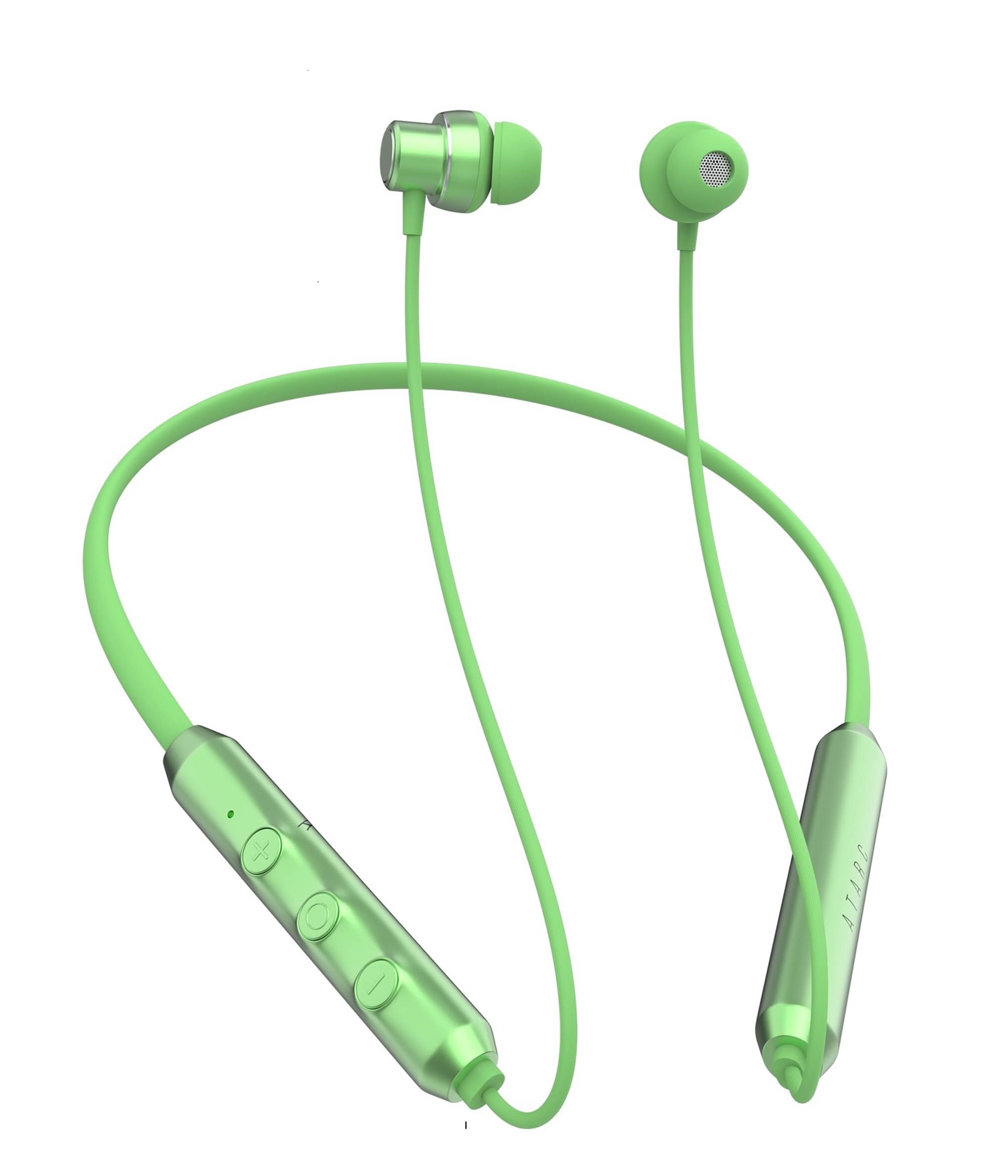     			ATARC In-the-ear Bluetooth Headset with Upto 20h Talktime Noise Cancellation - Green