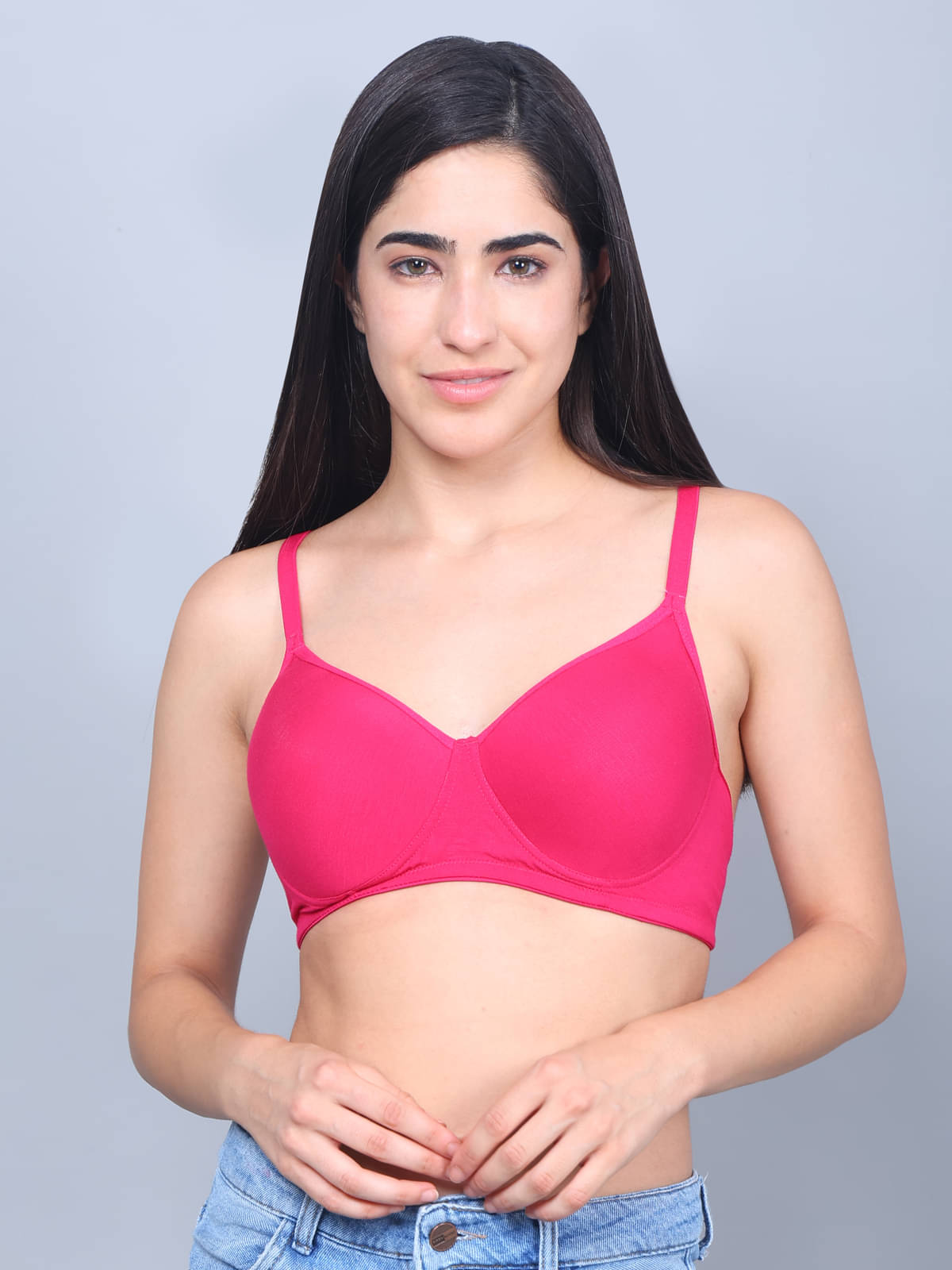 BAMBOOLOGY Pack of 1 Viscose Lightly Padded Push Up Bra For Women ( Fluorescent Pink )     			BAMBOOLOGY Pack of 1 Viscose Lightly Padded Push Up Bra For Women ( Fluorescent Pink )