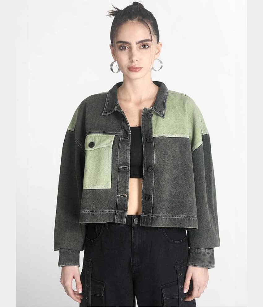 Bene Kleed Women Denim Jacket ( Green ) - Jackets & Coats | Buy online on ZillyBuy