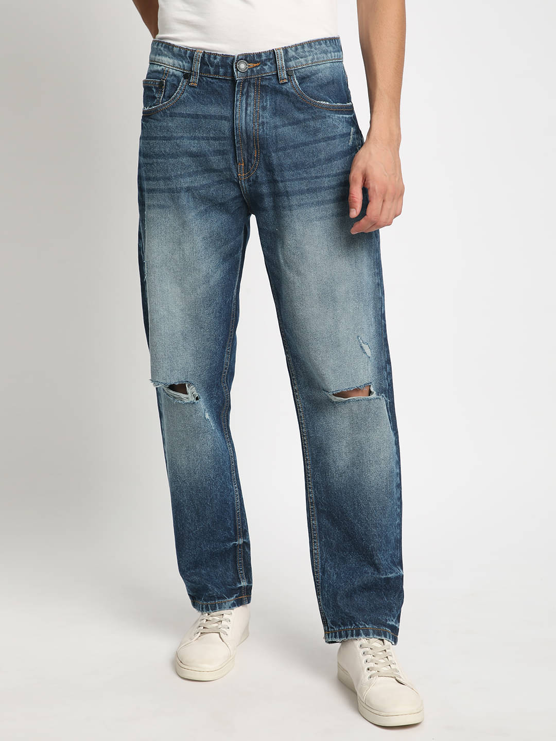 Bene Kleed Straight Washed Men's Jeans - Blue ( Pack of 1 ) Bene Kleed Straight Washed Men's Jeans - Blue ( Pack of 1 )