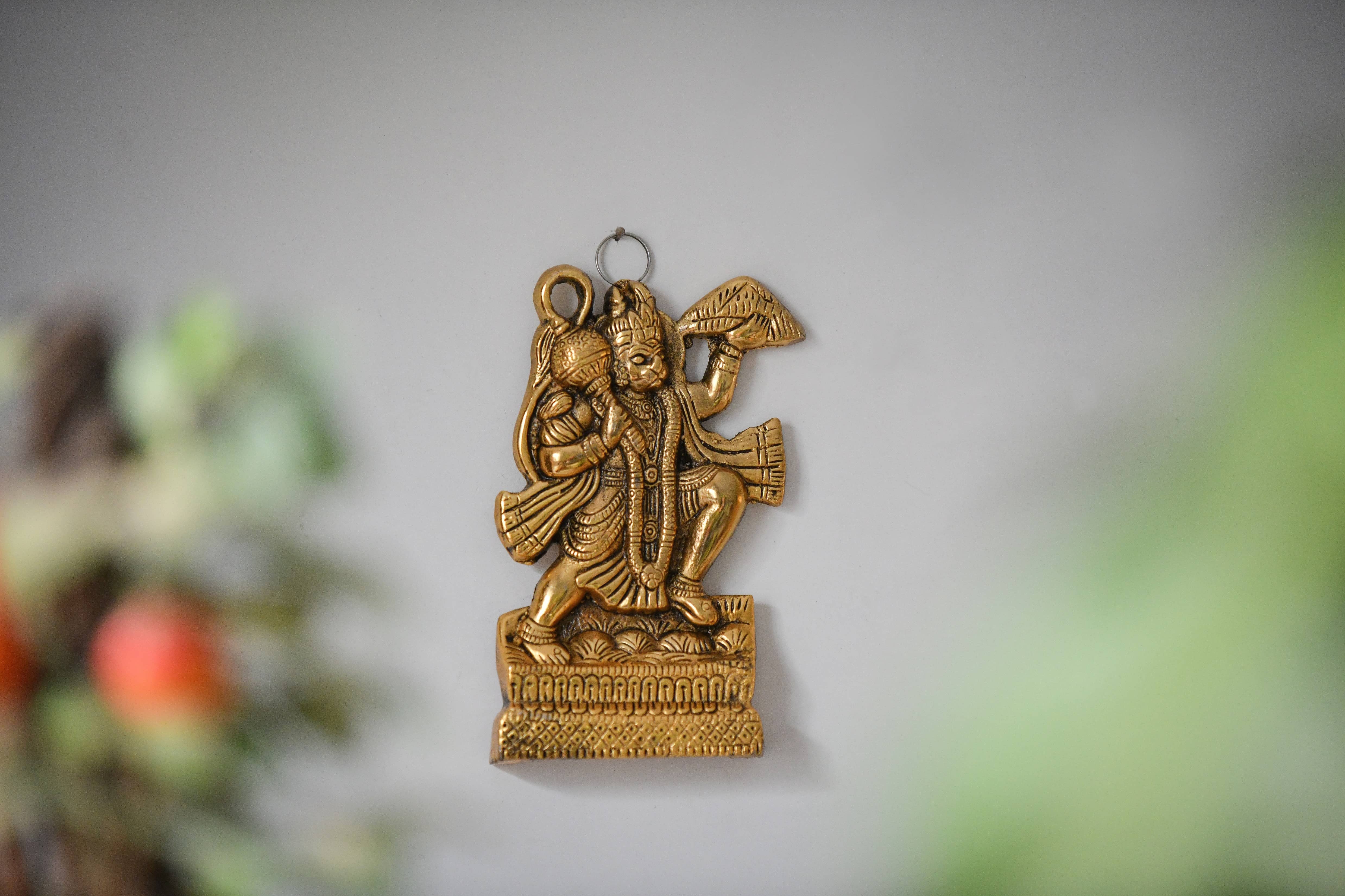 Fashion Bizz Pawan Sut Hanuman Ji Wall Decor - 15 cm