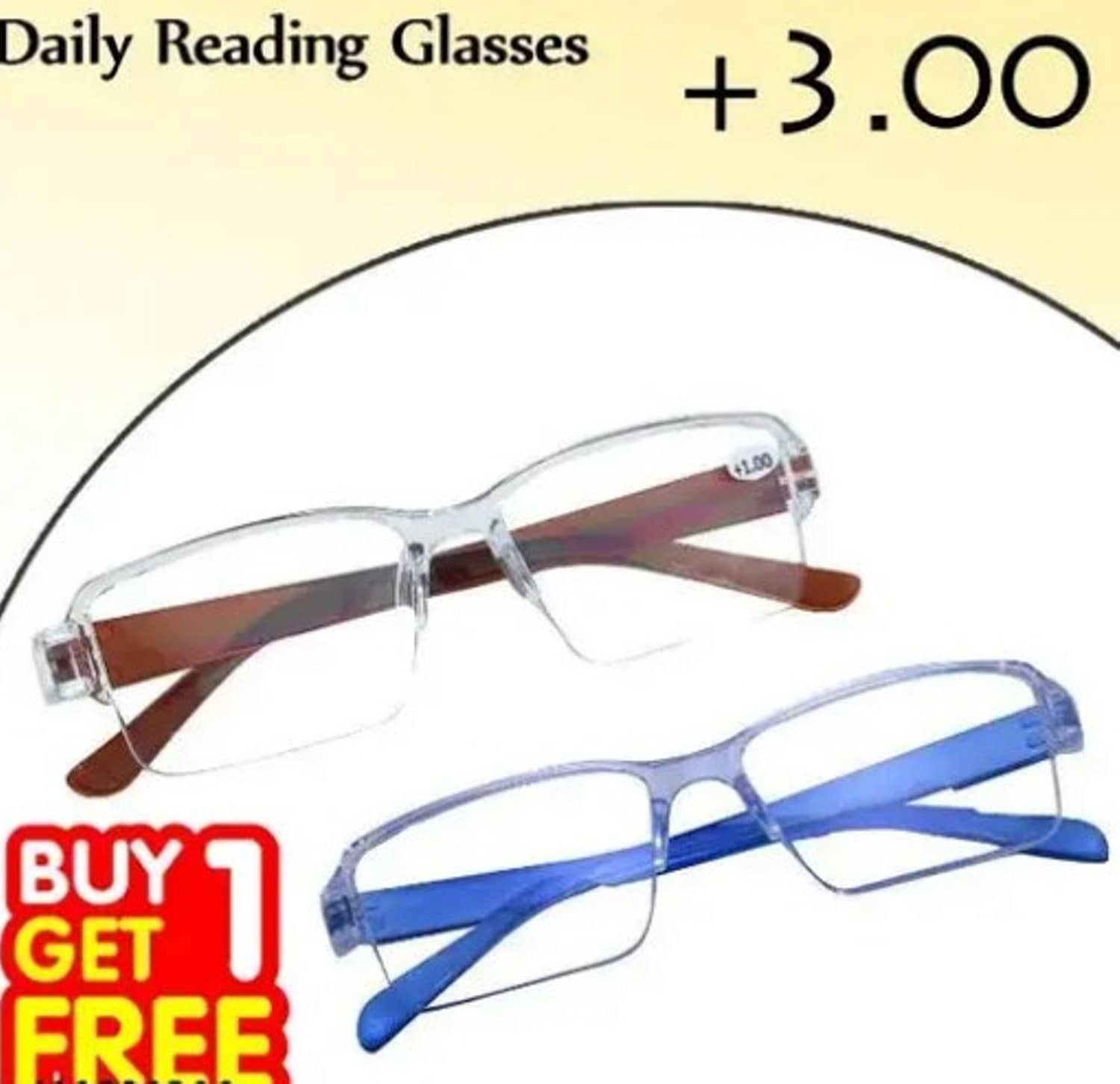 Fadiso Fashion Rectangle Full Rim Reading Glasses