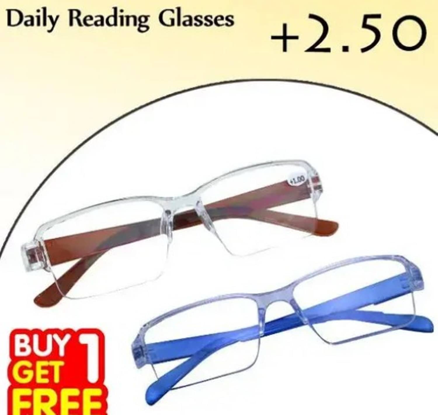 Fadiso Fashion Rectangle Full Rim Reading Glasses