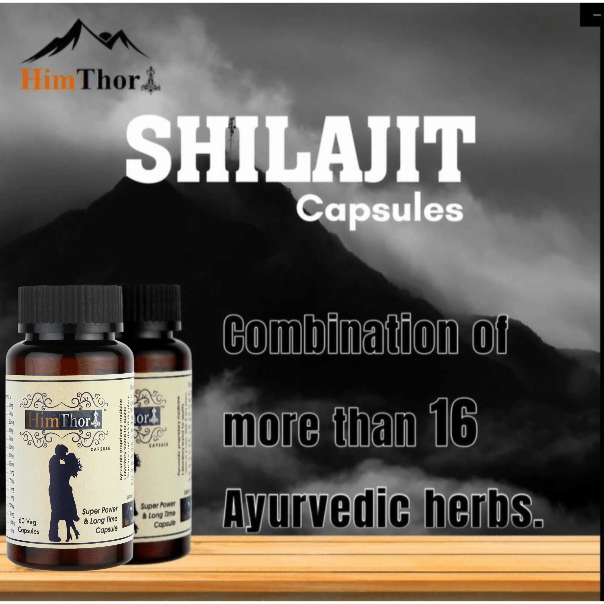     			HimThor Vitality Multivitamins for Men with Loh, Abharak & Vang Bhasma, Akarkara, Telmakhana, Safed Musli, Shatavari, Gokhura, Ashwagandha, Shilajit, Kaunvh Beej, Giloy,Vidharikand, etc - 60 Capsules x 2 ( 120 caps. )