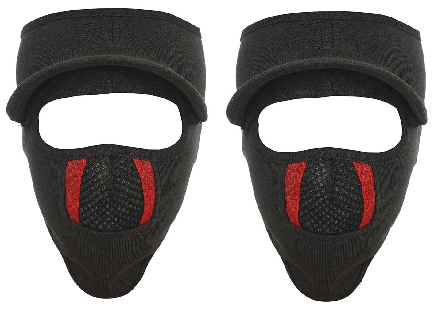     			Im Unique Black bike Face Mask Riding Mask for Men & Women (Pack Of 2)