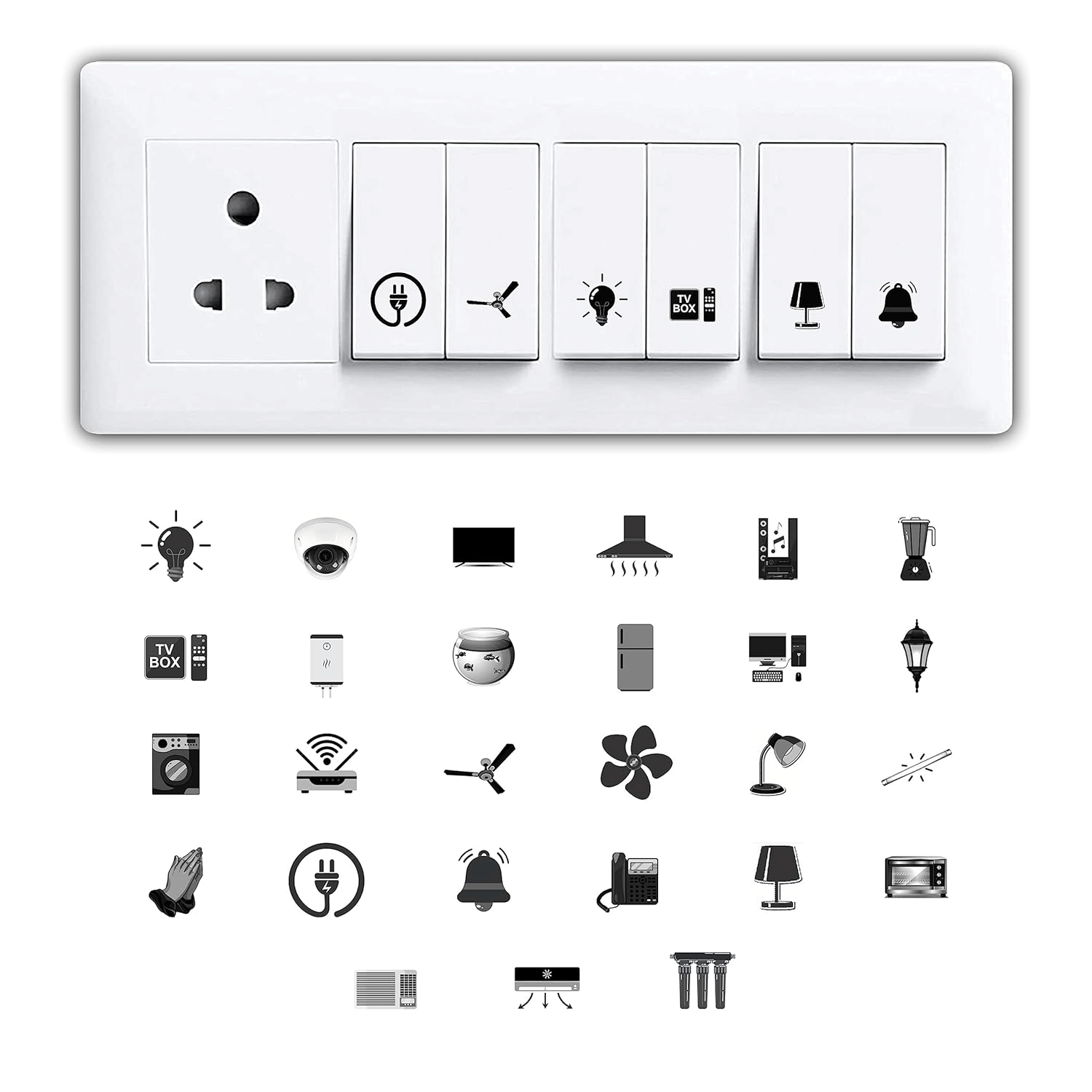     			Inkfence Switch Board Sticker Abstract ( 2 x 2 cms )