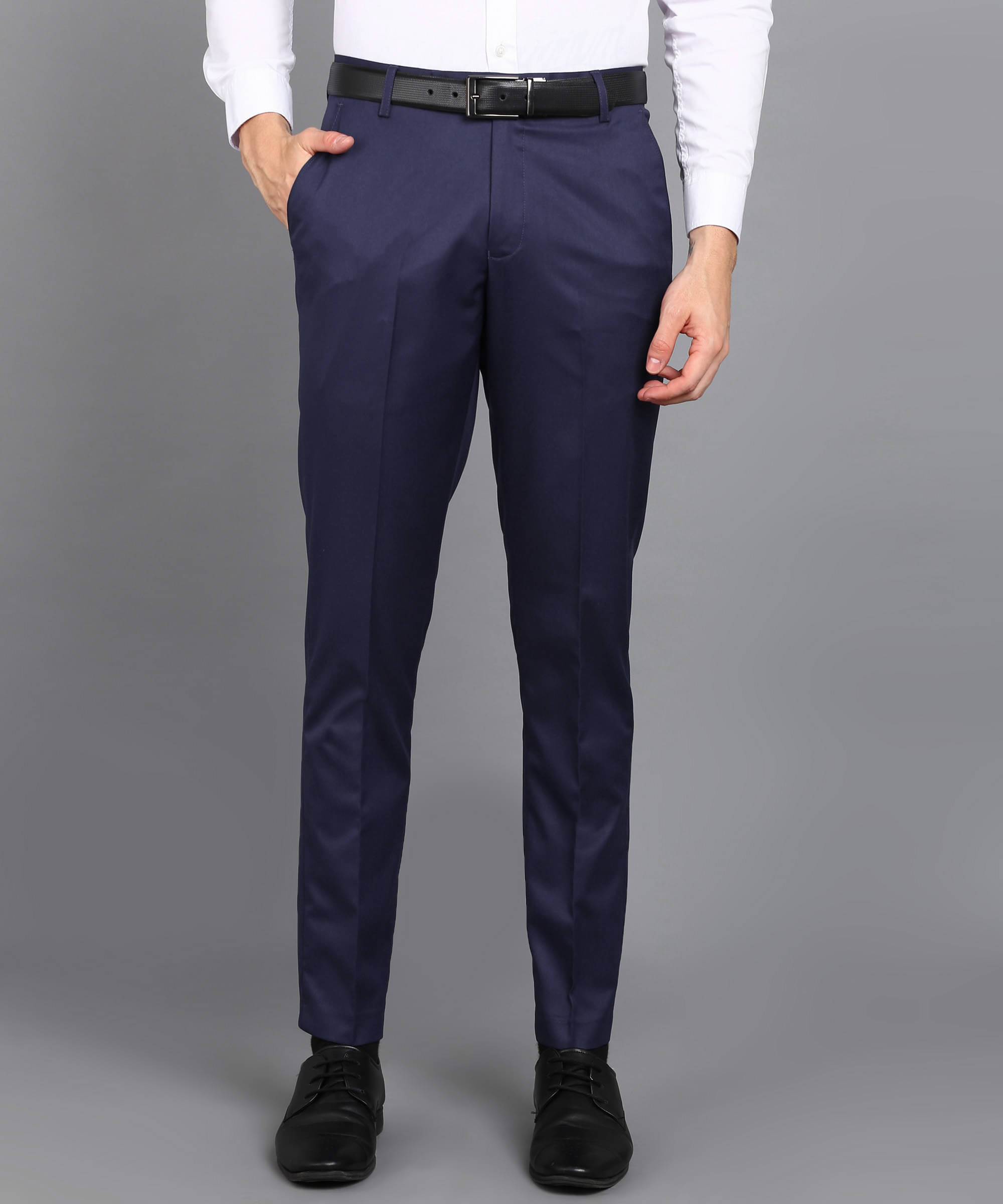     			Inspire Clothing Inspiration Slim Flat Men's Formal Trouser - Blue ( Pack of 1 )