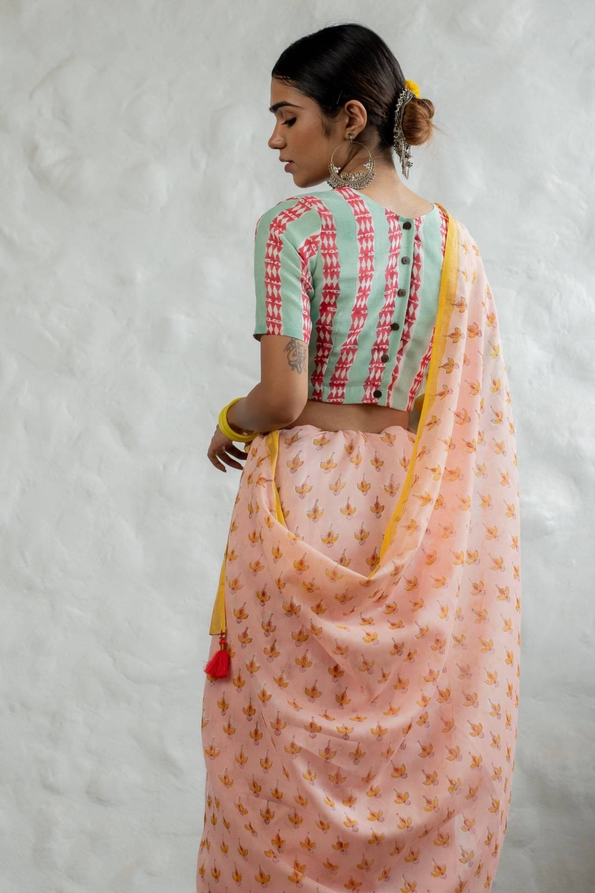    			JINAL & JINAL Chanderi Printed Saree With Unstitched Blouse Piece ( Multicolor )