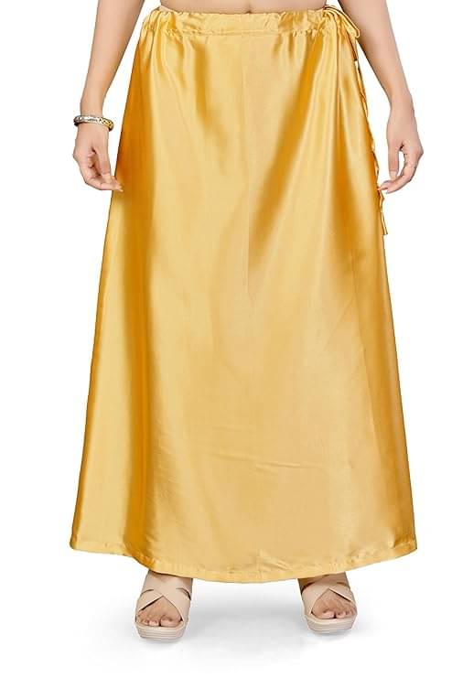     			JTG enterprises Gold Satin Petticoat - Single
