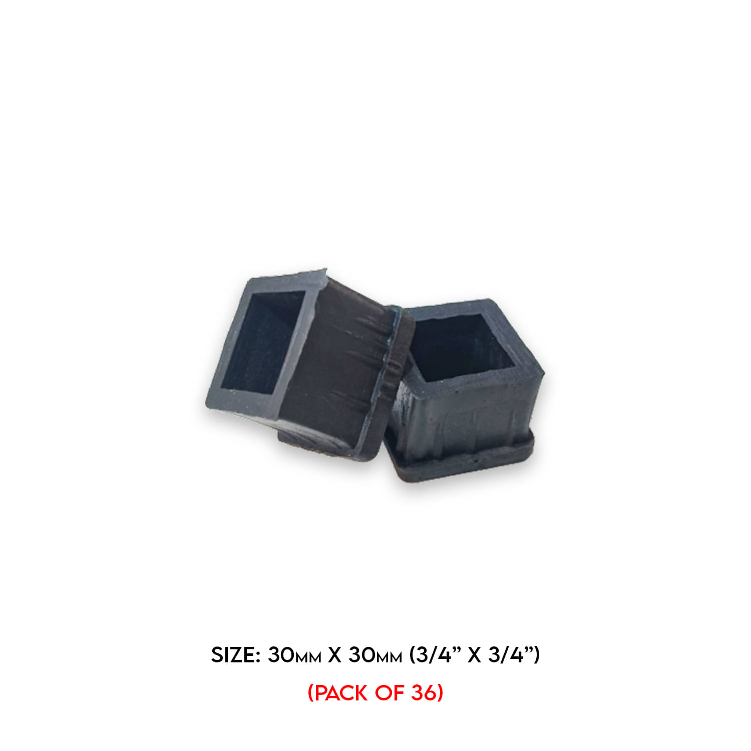 LXMI Floor Protector Square Rubber CapBush for Furniture Chair Table 30 x 30 mm (3/4 X 3/4) (Pack of 36) LXMI Floor Protector Square Rubber CapBush for Furniture Chair Table 30 x 30 mm (3/4 X 3/4) (Pack of 36)