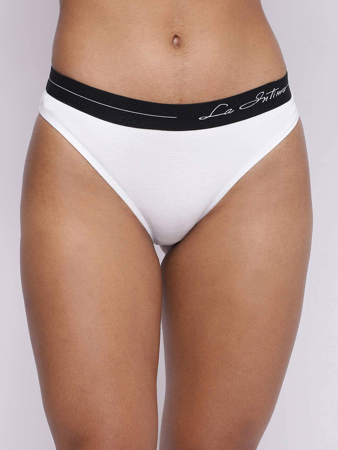La Intimo Pack of 1 Cotton Lycra Bikini For Women ( White ) La Intimo Pack of 1 Cotton Lycra Bikini For Women ( White )