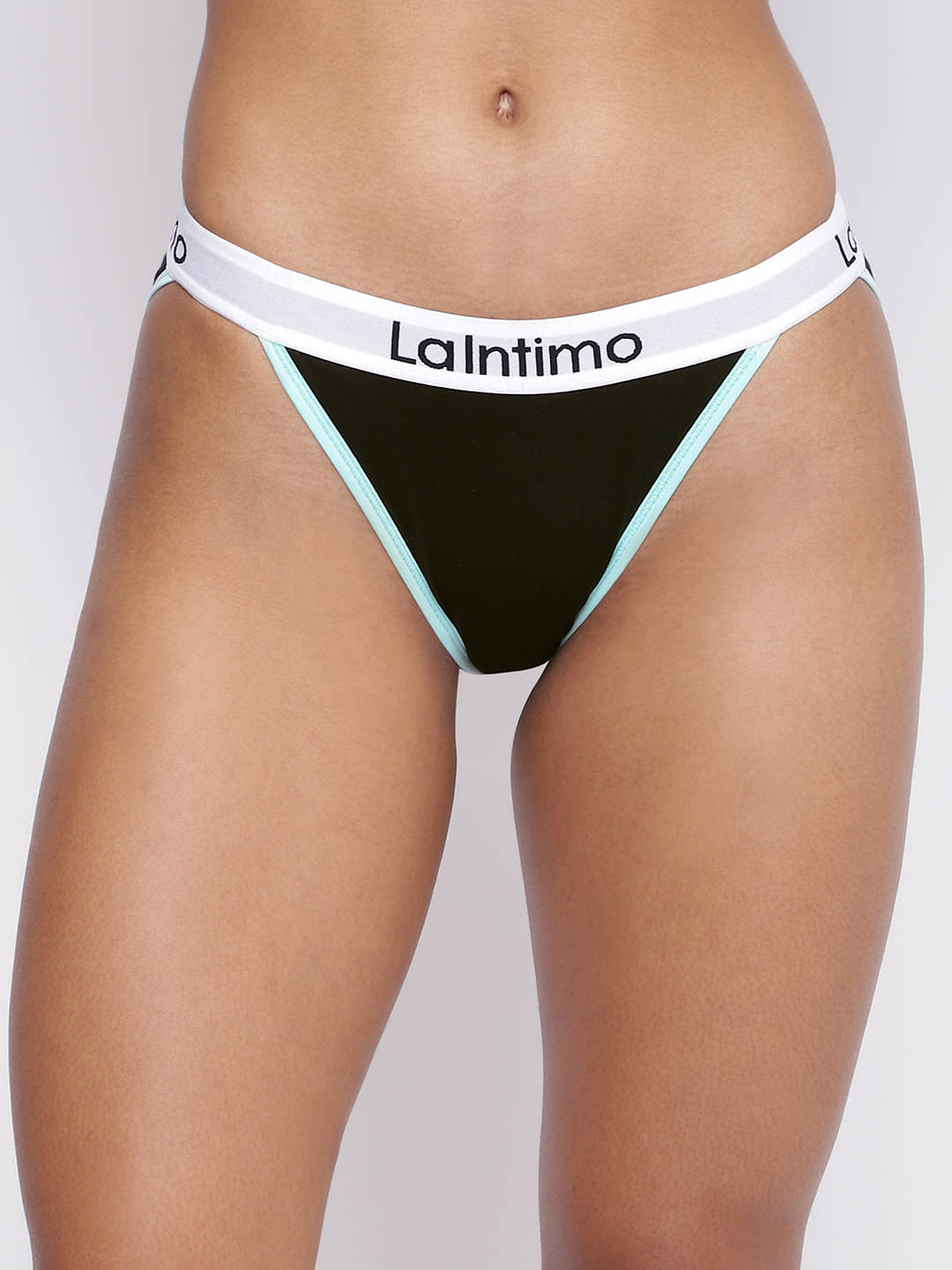 La Intimo Pack of 1 Cotton Lycra Bikini For Women ( Black ) La Intimo Pack of 1 Cotton Lycra Bikini For Women ( Black )