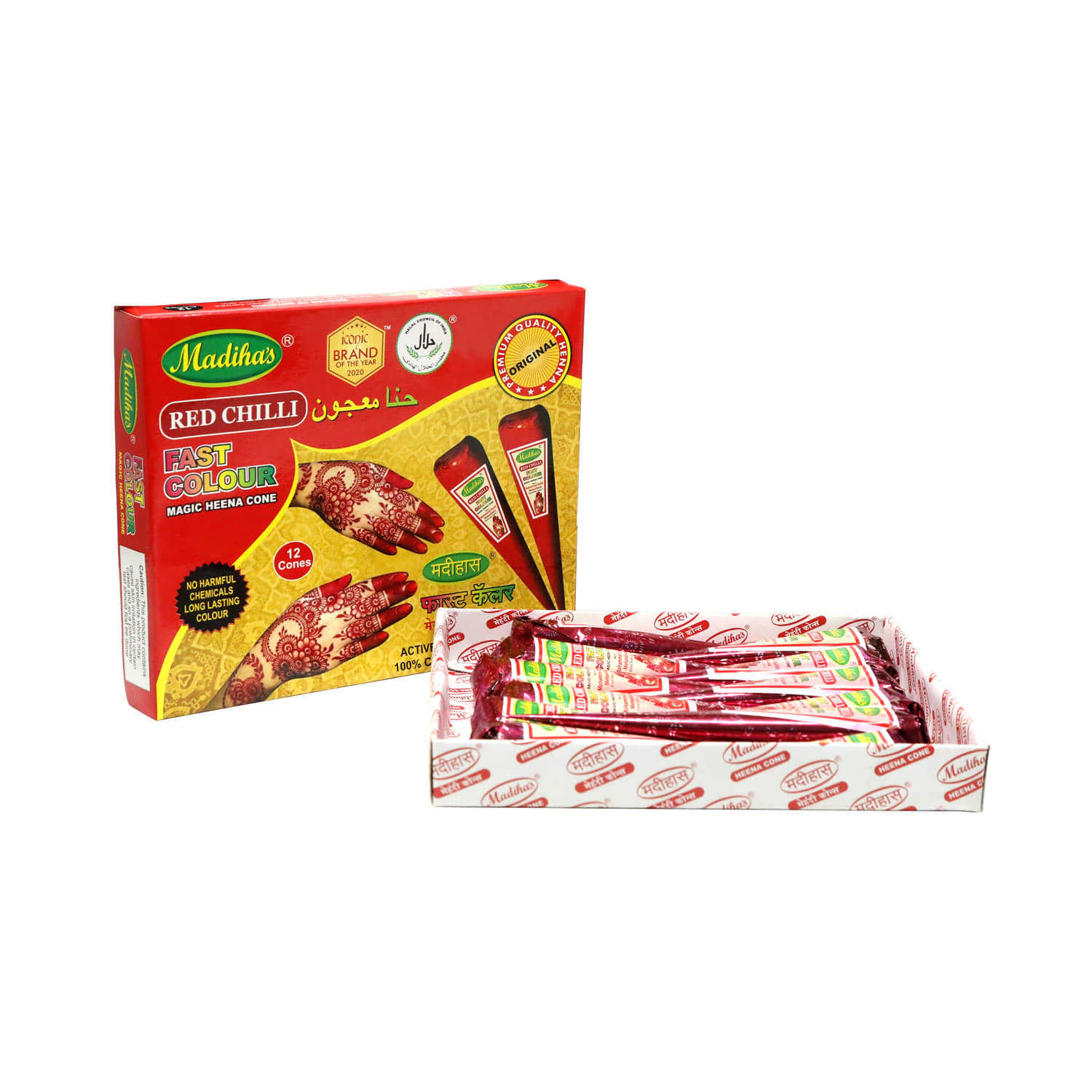 MADIHA'S Natural Henna 336 g Pack of 12