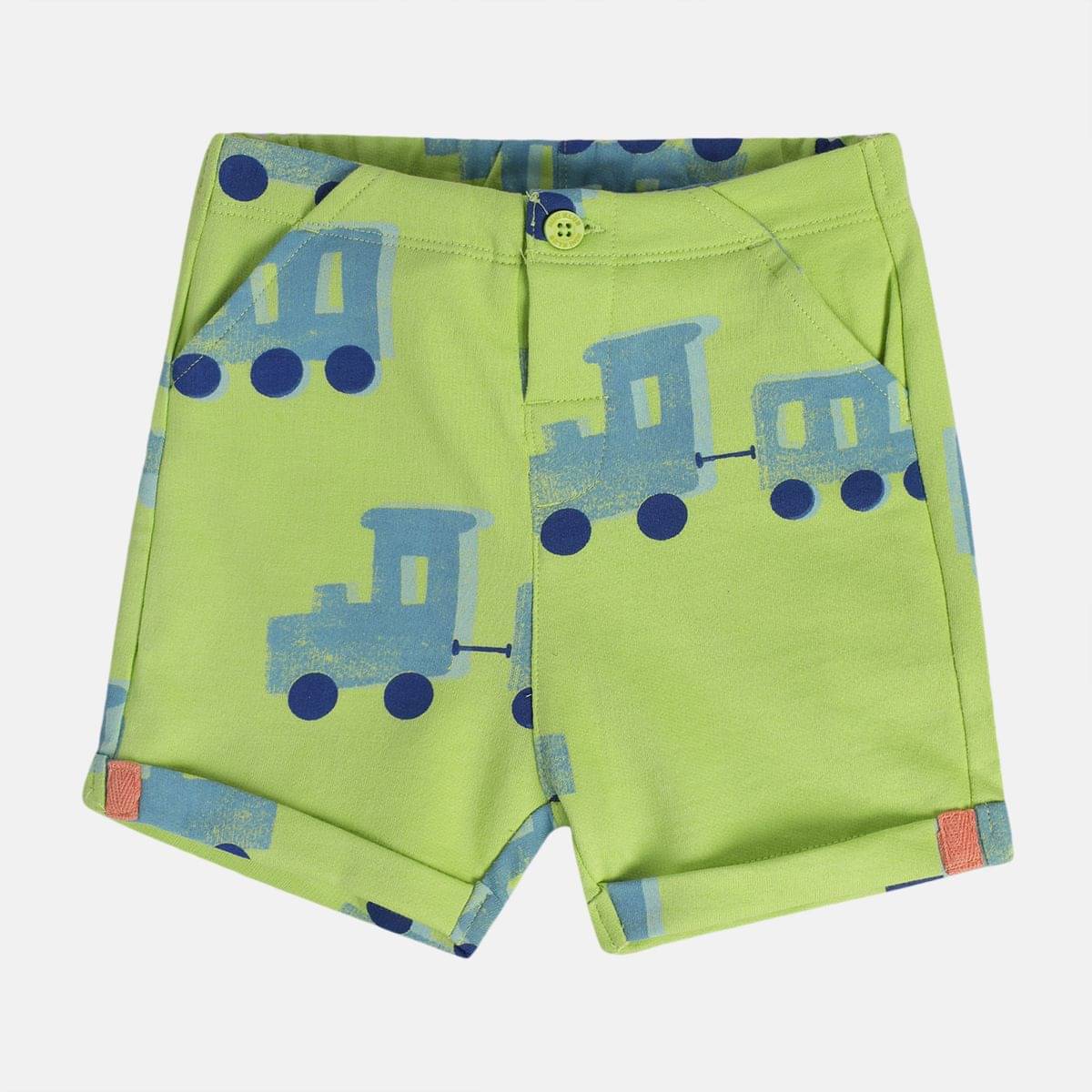     			MINI KLUB Pack of 1 Cotton Shorts For Baby Boys ( Green )