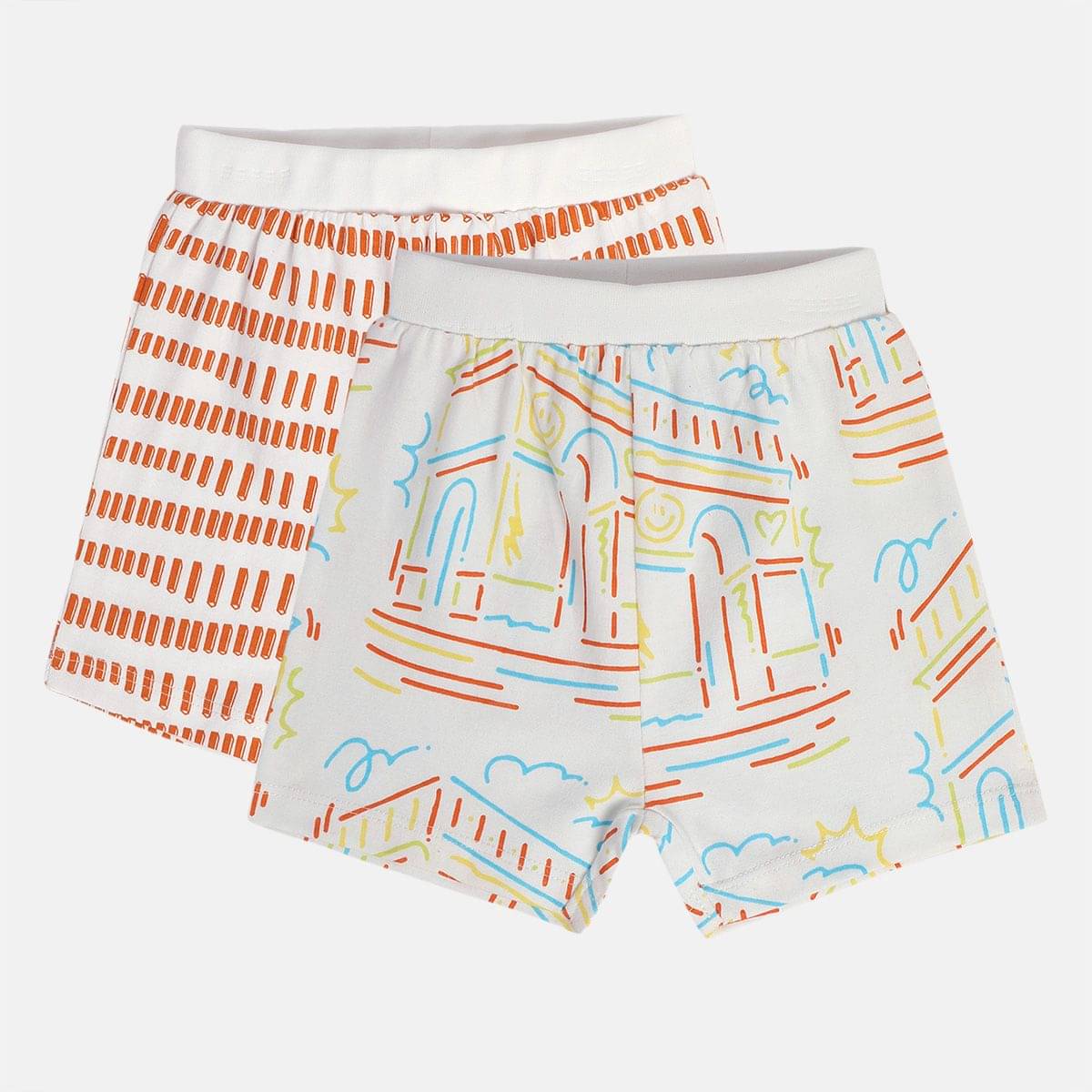     			MINI KLUB Pack of 2 Cotton Shorts For Baby Boys ( Multicolor 1 )