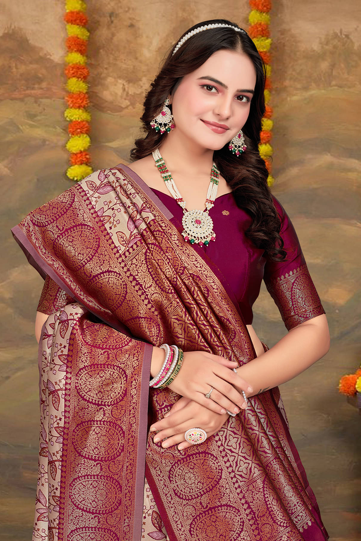 Om Shantam Sarees Banarasi Silk Woven Saree With Unstitched Blouse Piece ( Pink ) Om Shantam Sarees Banarasi Silk Woven Saree With Unstitched Blouse Piece ( Pink )