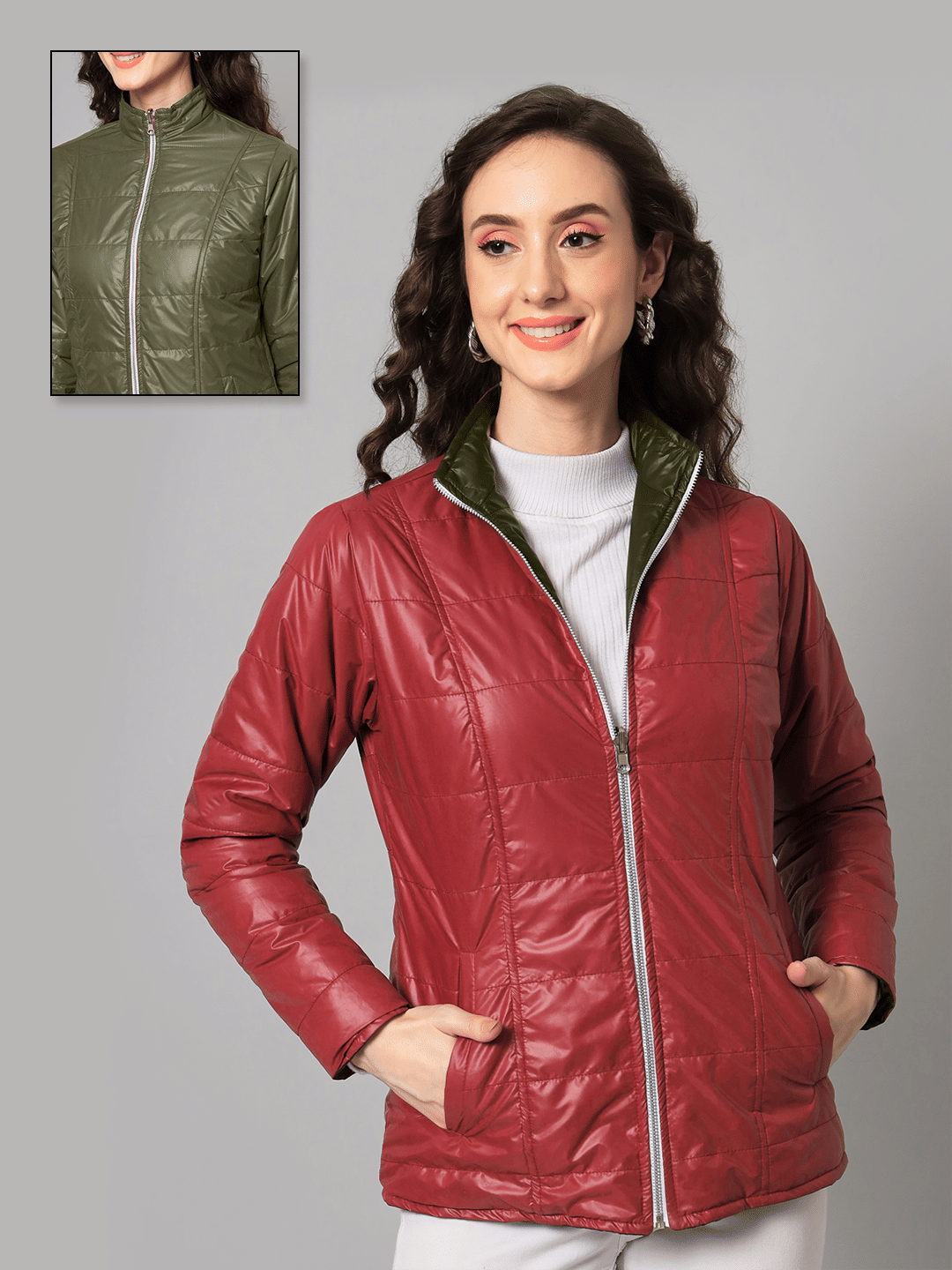 Purys Women Regular Jacket ( Maroon ) Purys Women Regular Jacket ( Maroon )