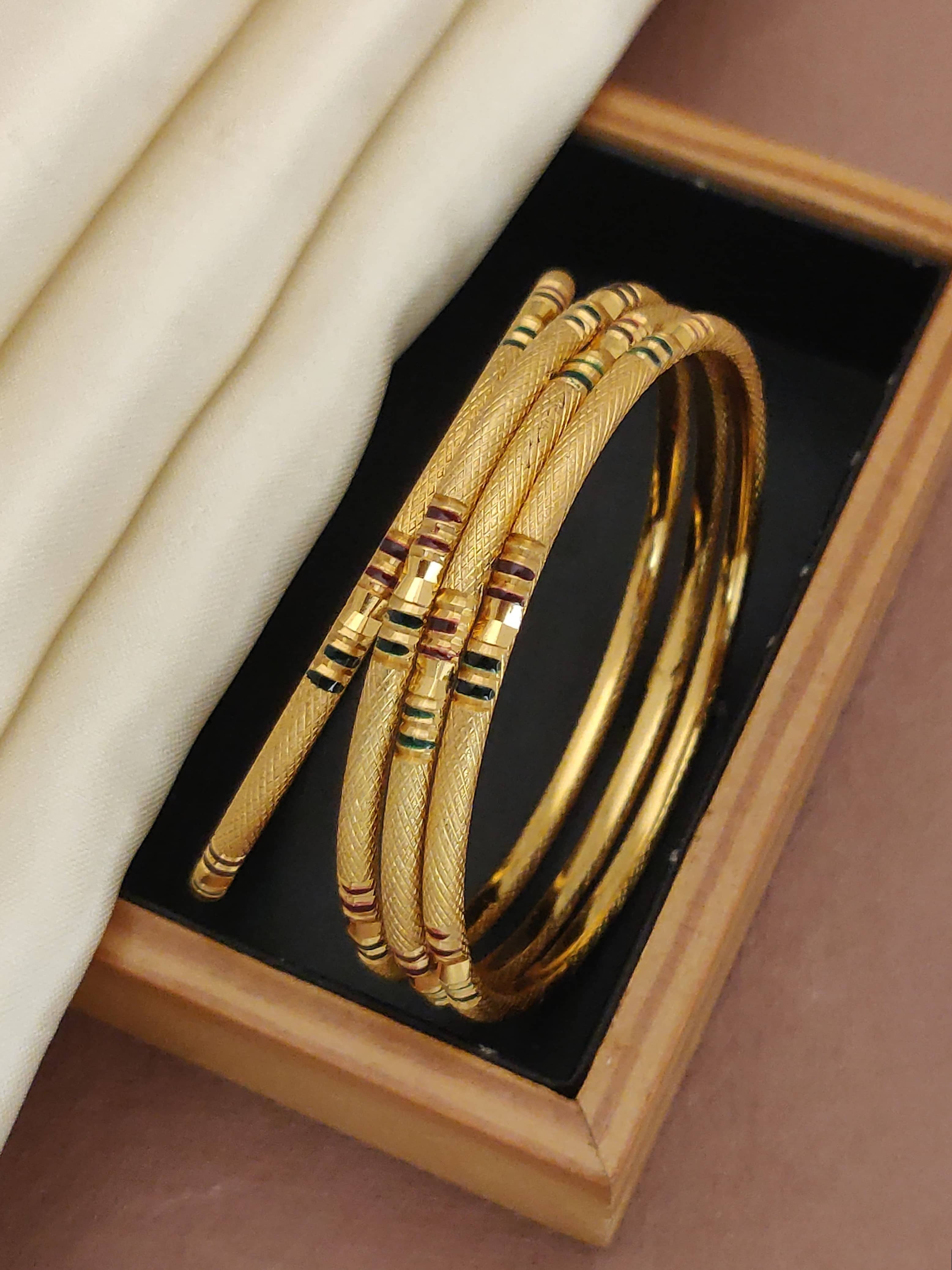 Shivay Fashion Gold Bangle ( Pack of 2 ) - Bangles & Bracelets | Buy online on ZillyBuy
