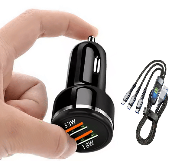 UniBoss Car Mobile Charger Dual Fast Charging Black     			UniBoss Car Mobile Charger Dual Fast Charging Black