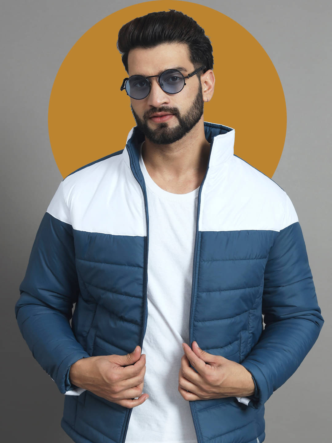 renuovo Polyester Men's Puffer Jacket - Blue ( Pack of 1 ) renuovo Polyester Men's Puffer Jacket - Blue ( Pack of 1 )