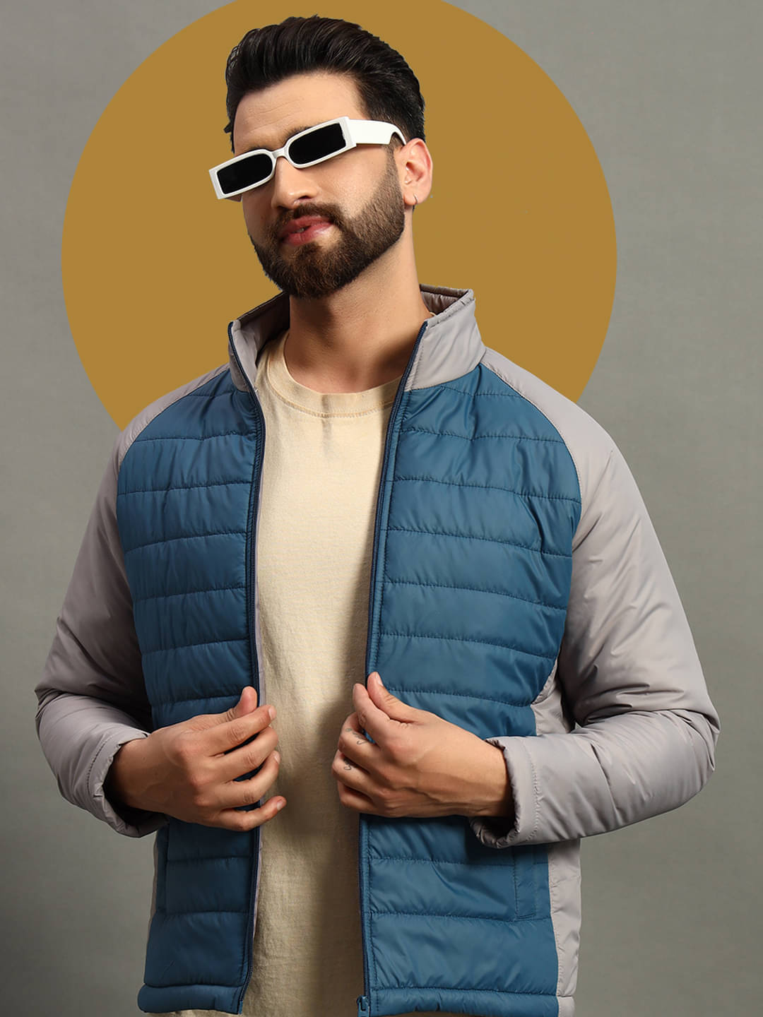 renuovo Polyester Men's Puffer Jacket - Blue ( Pack of 1 ) renuovo Polyester Men's Puffer Jacket - Blue ( Pack of 1 )