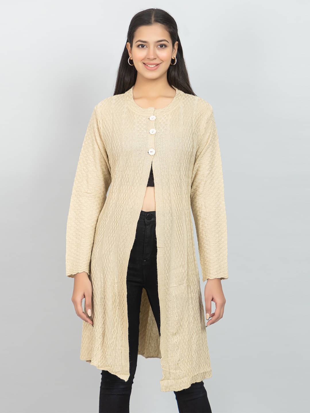 woolkart Woollen Women's Shrugs - Beige ( )     			woolkart Woollen Women's Shrugs - Beige ( )