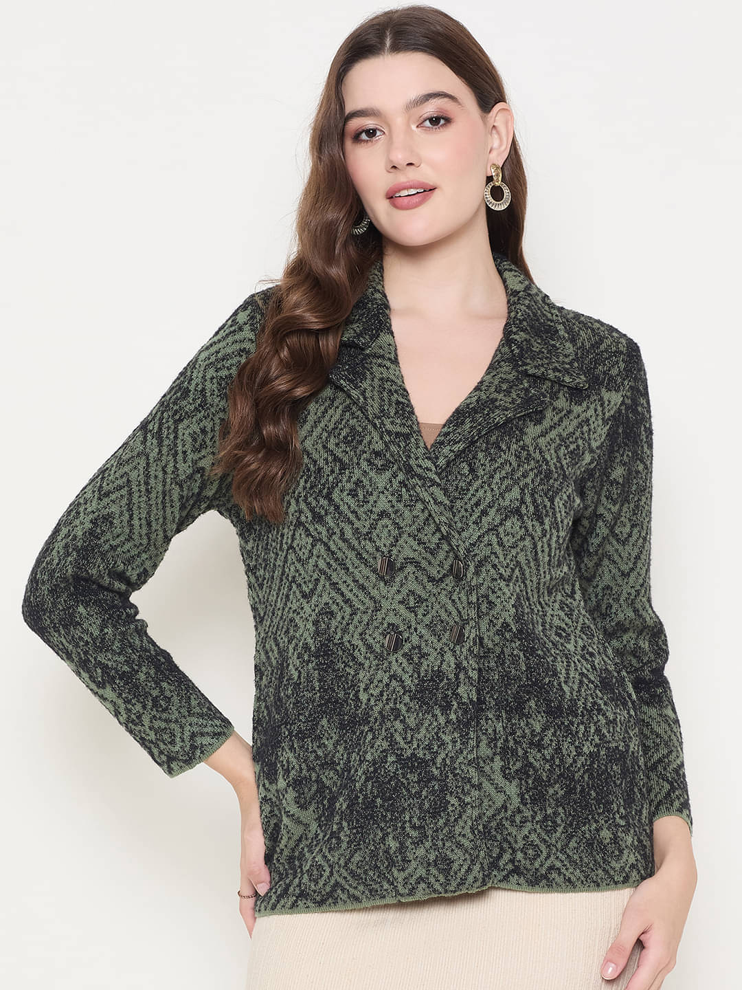 zigo Women Acro Wool Cardigan ( Black )     			zigo Women Acro Wool Cardigan ( Black )