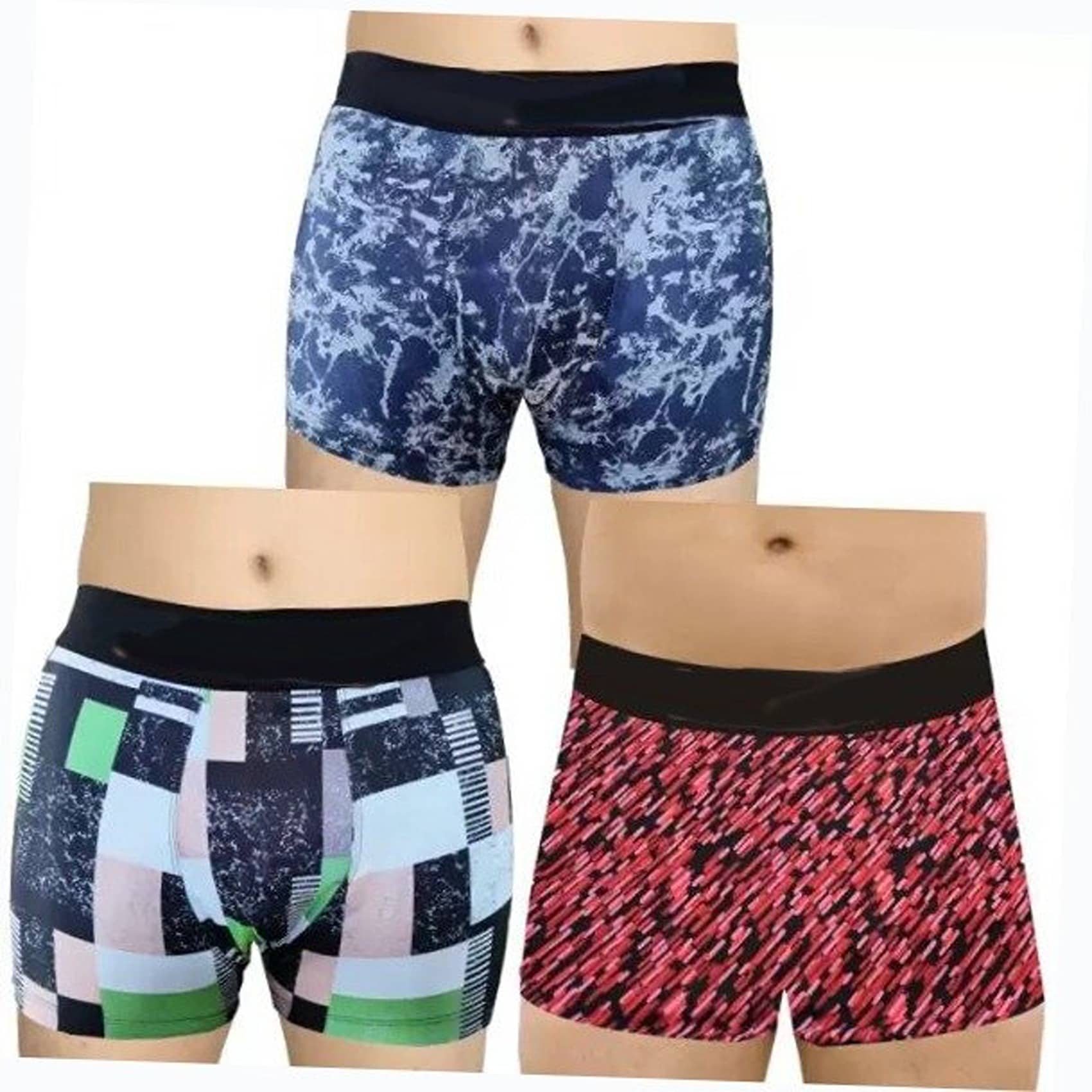 Cavenders Pack of 3 Nylon Trunks For Men's ( Multicolor )